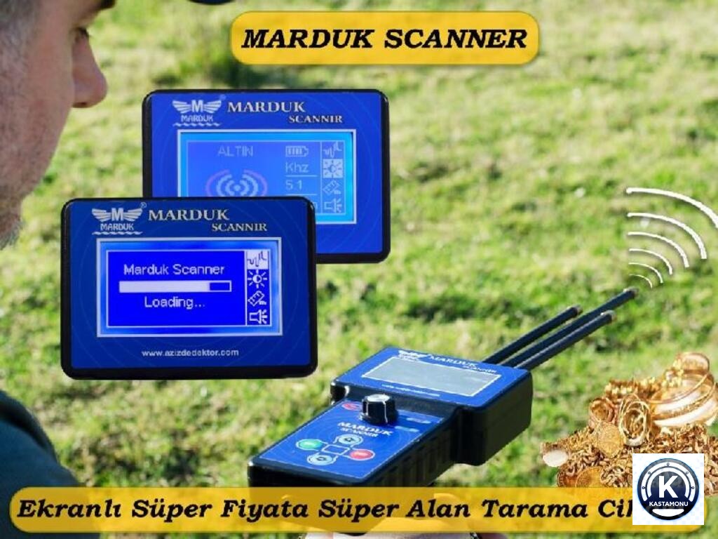 Marduk Scanner ekranlı alan tarama dedektörü altın ve oda mezar bulucu