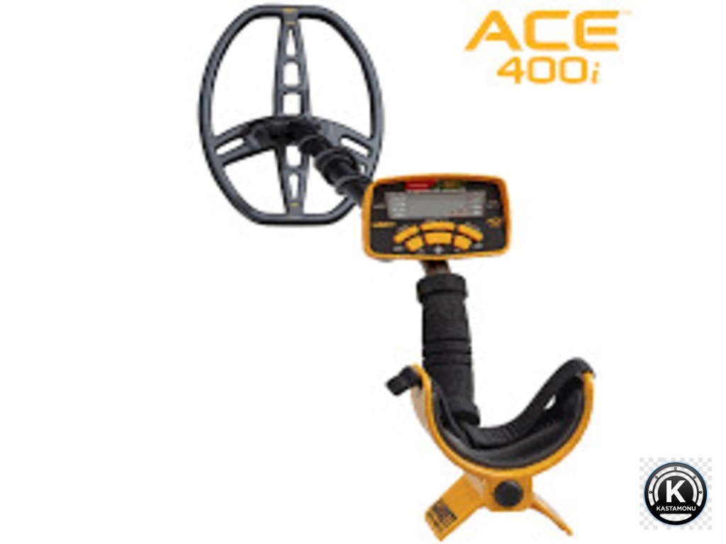 Garrett Ace 400i metal dedektör DD başlıklı tek para ve altın arama cihazı