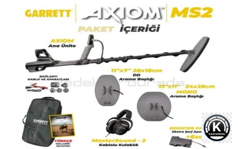 Axiom Altın Dedektörü 34x28 cm Mono, 28x18 cm DD Başlıklı