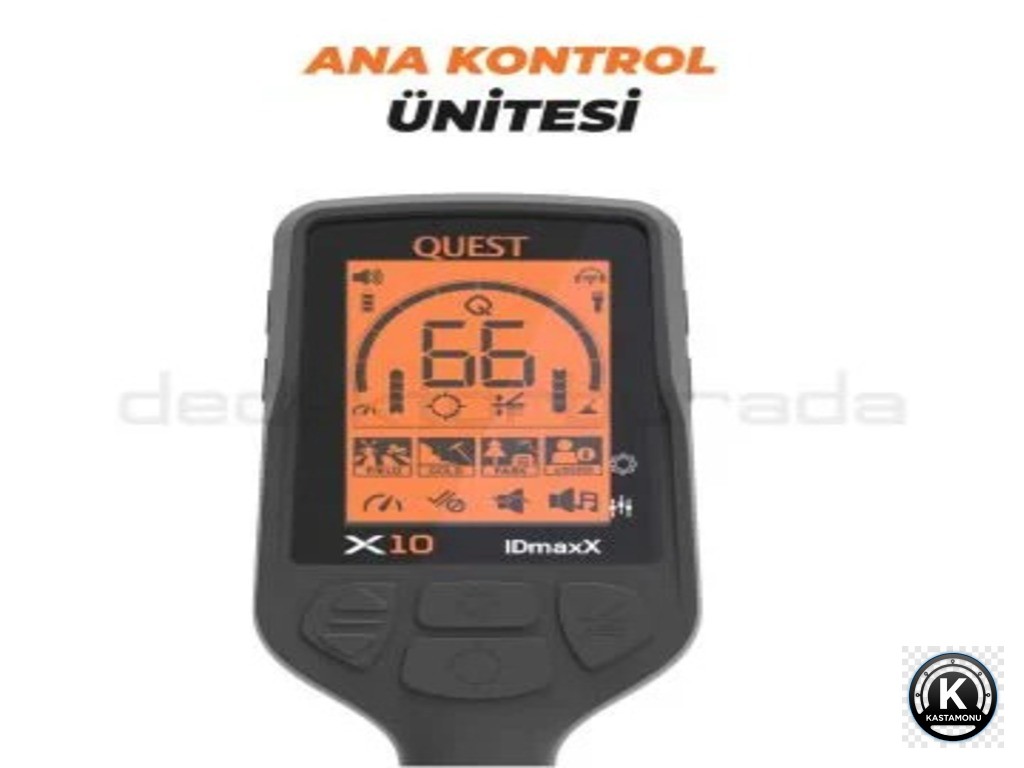 Quest X10 IDmaxX metal dedektörü; 12 kHz frekans, 1–99 hedef ID, su geçirmez arama başlığı, ergonomik tasarım ve Xpointer desteği ile hobi ve profesyonel kullanıcılar için idealdir. Satılık ve 2.el seçenekleri Kastamonu Dedektör’de.